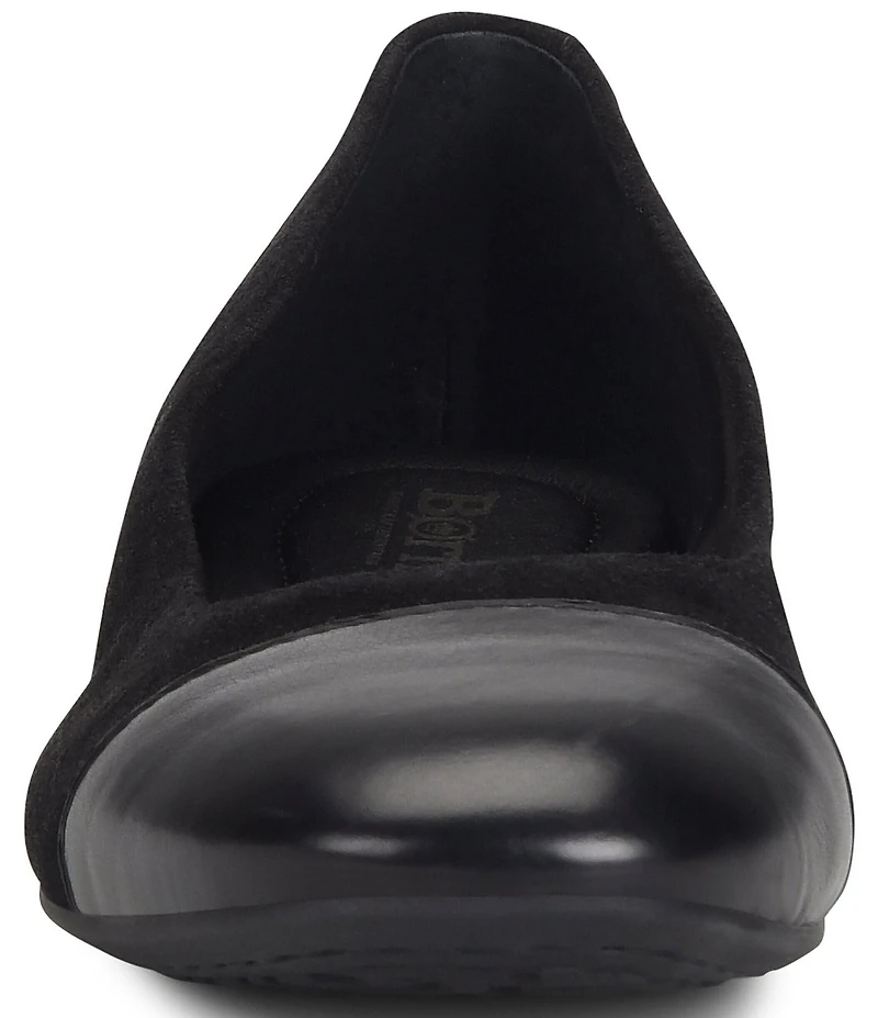 Born Batti Suede Cap Toe Ballet Flats