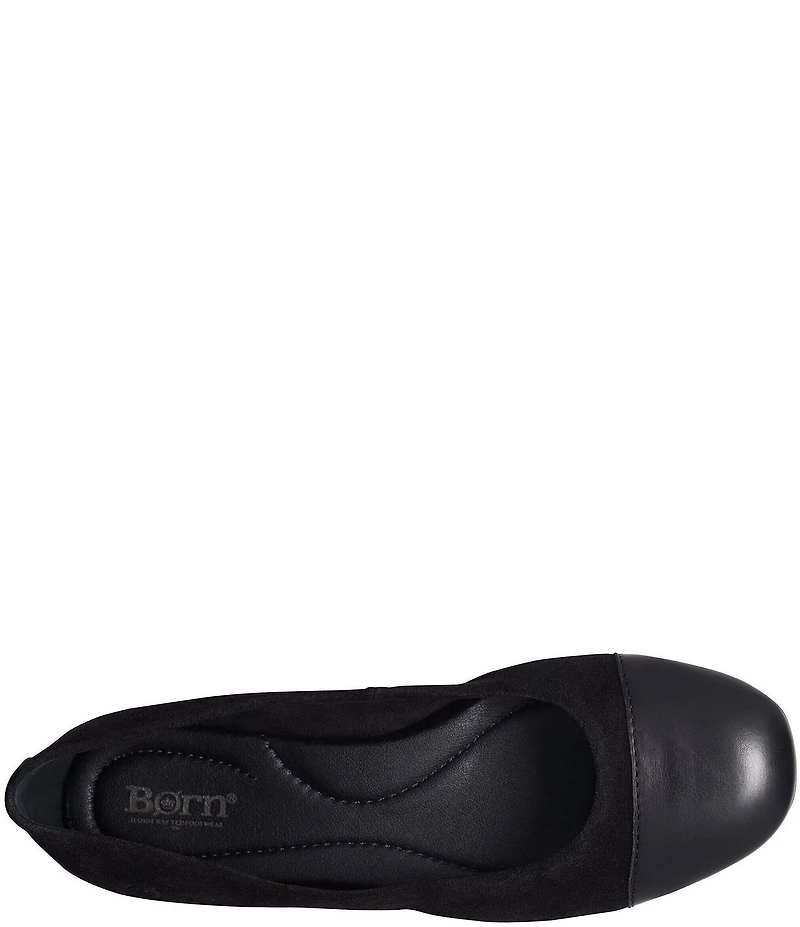 Born Batti Suede Cap Toe Ballet Flats