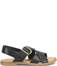 Born Beebe Leather Slingback Flat Sandals