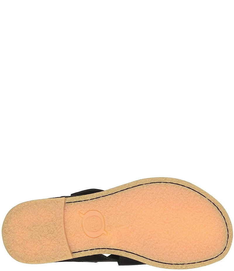 Born Beebe Leather Slingback Flat Sandals