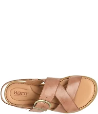Born Beebe Leather Slingback Flat Sandals
