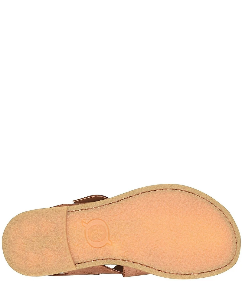 Born Beebe Leather Slingback Flat Sandals