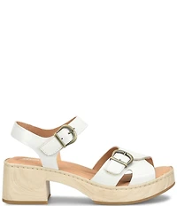 Born Bella Leather Platform Ankle Strap Sandals
