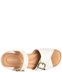 Born Bella Leather Platform Ankle Strap Sandals