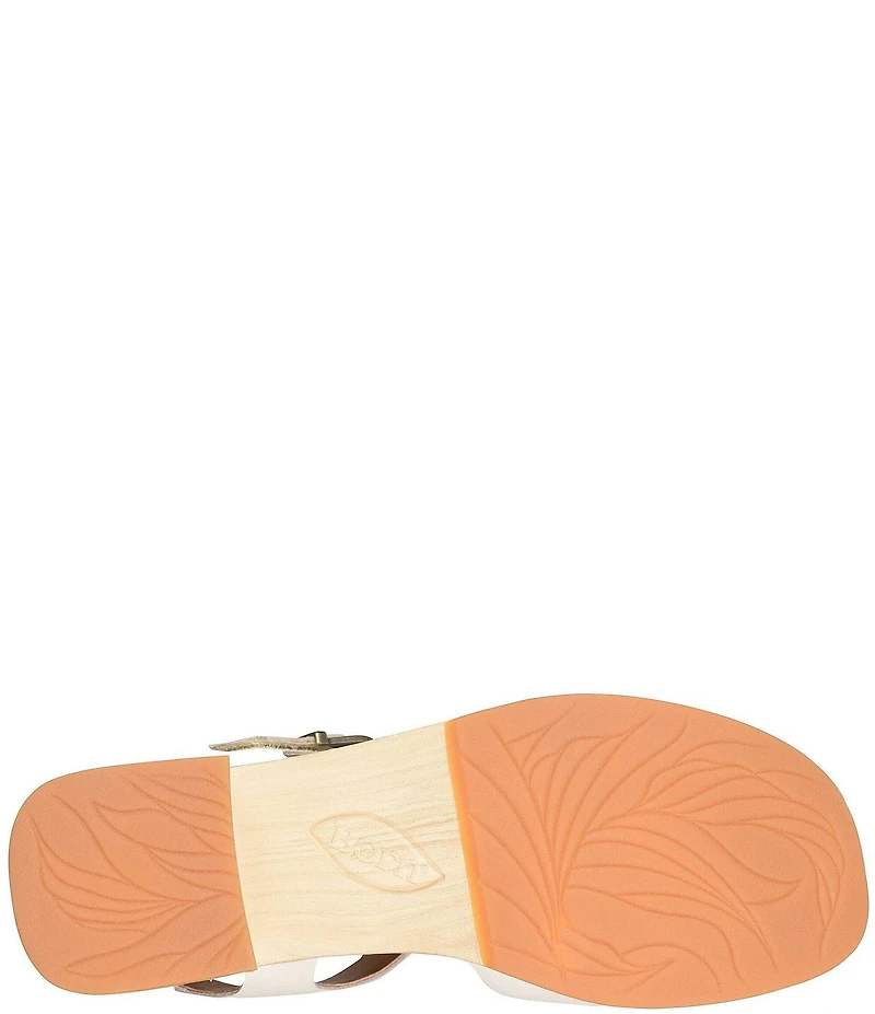 Born Bella Leather Platform Ankle Strap Sandals