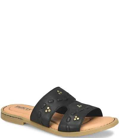 Born Benita Nubuck Studded Slide Sandals