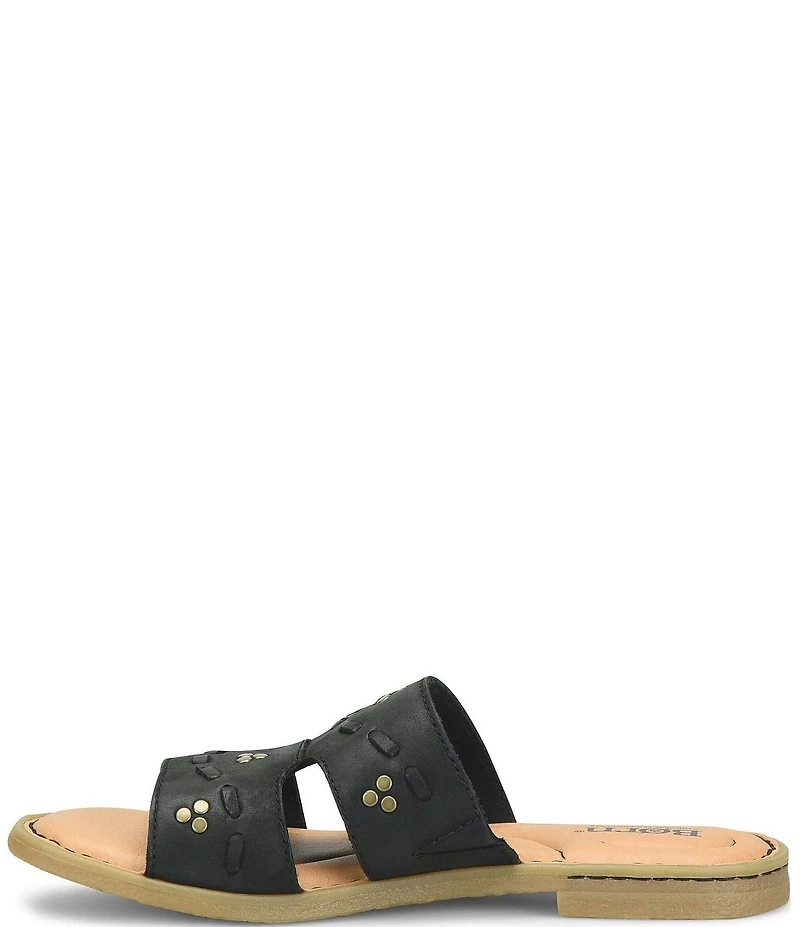 Born Benita Nubuck Studded Slide Sandals