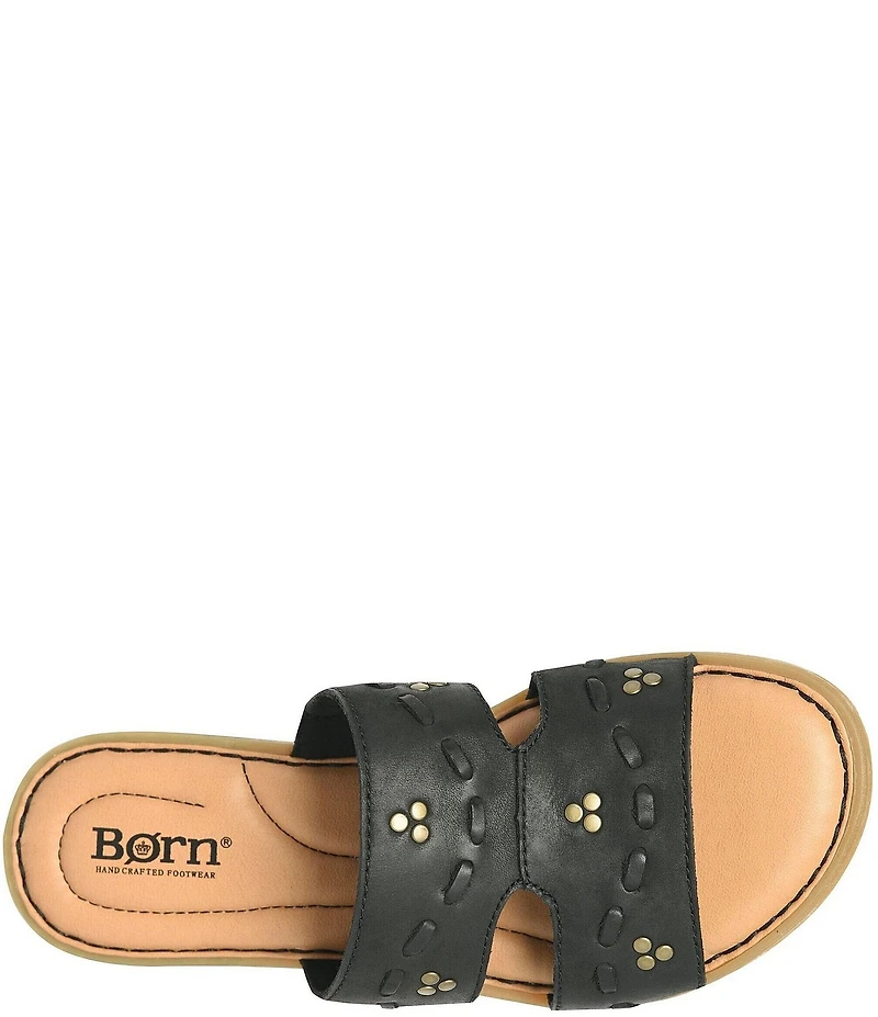 Born Benita Nubuck Studded Slide Sandals