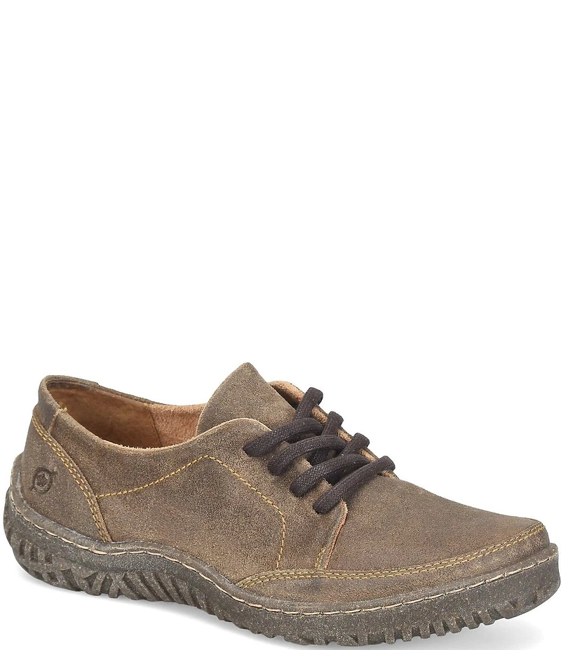 Born Bevi Distressed Suede Oxford Sneakers