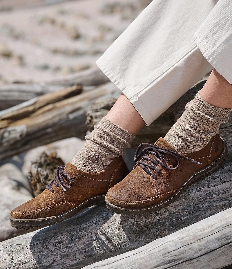 Born Bevi Distressed Suede Oxford Sneakers