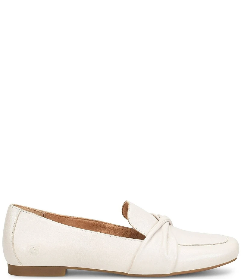 Born Bliss Leather Twist Strap Loafers