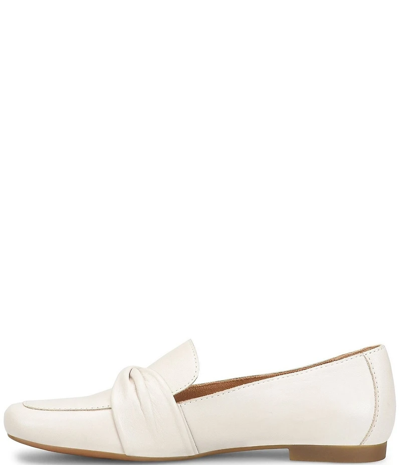 Born Bliss Leather Twist Strap Loafers