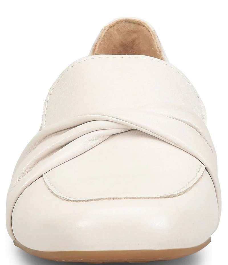 Born Bliss Leather Twist Strap Loafers