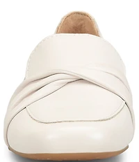 Born Bliss Leather Twist Strap Loafers