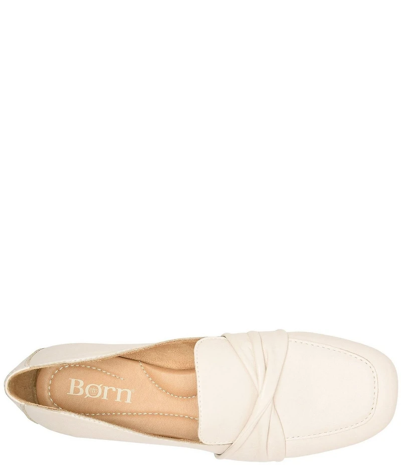 Born Bliss Leather Twist Strap Loafers