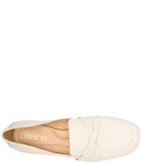 Born Bliss Leather Twist Strap Loafers