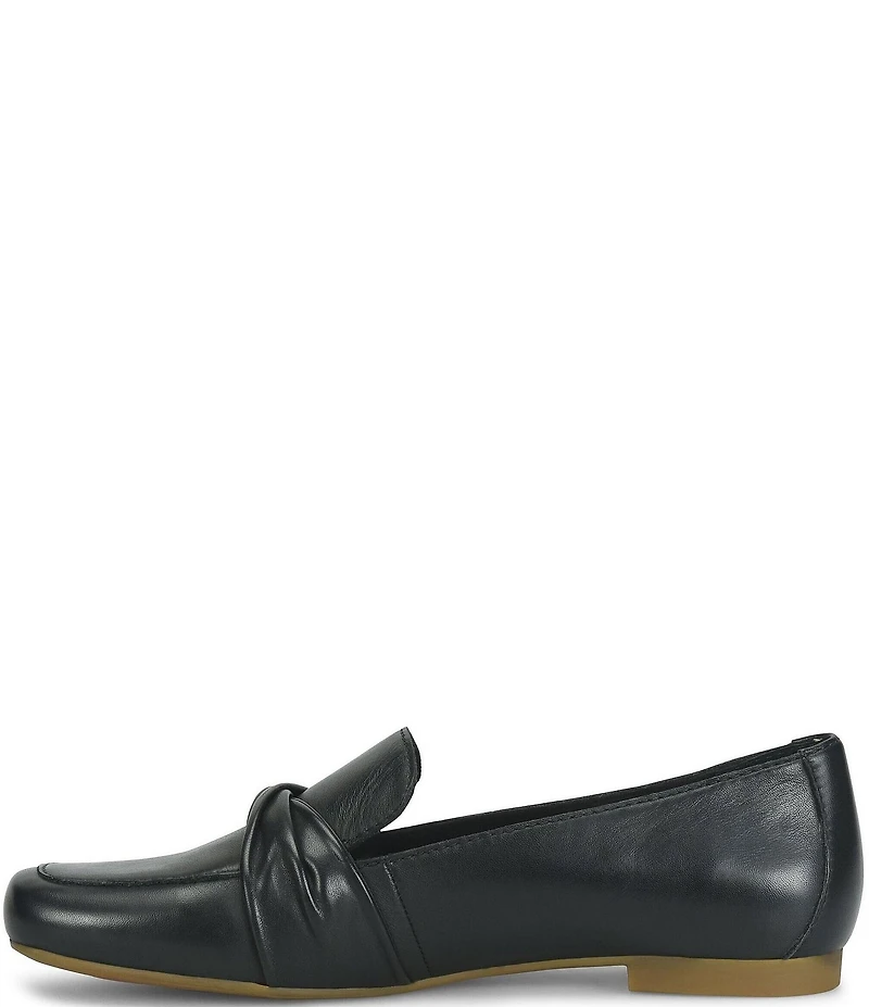 Born Bliss Leather Twist Strap Loafers