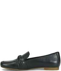 Born Bliss Leather Twist Strap Loafers