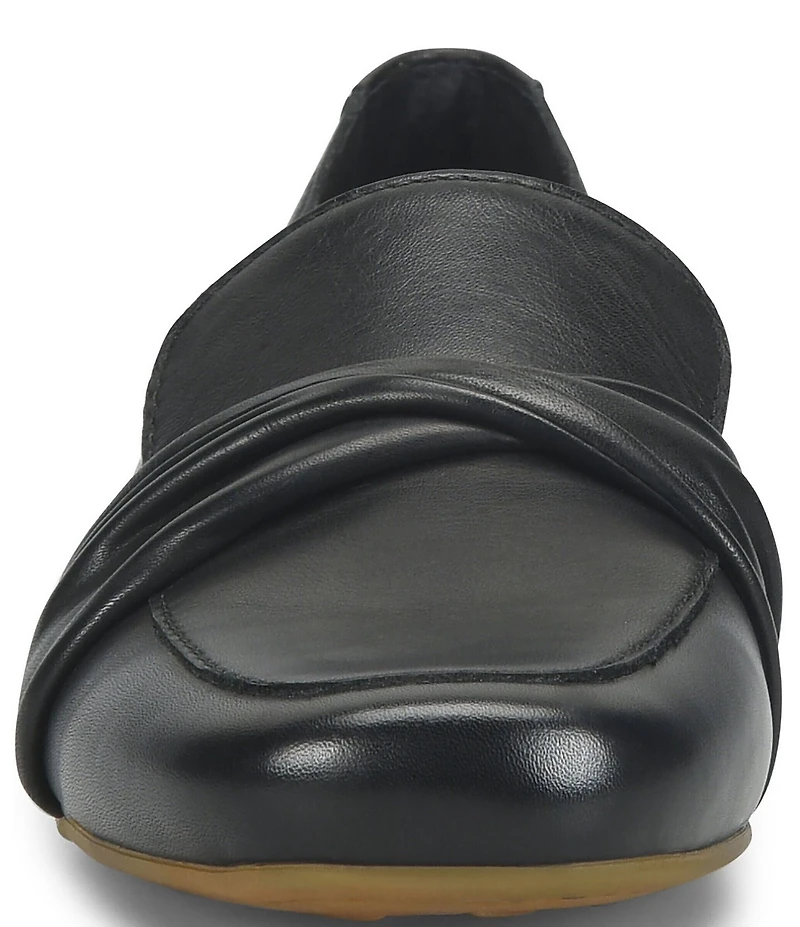 Born Bliss Leather Twist Strap Loafers