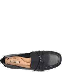 Born Bliss Leather Twist Strap Loafers