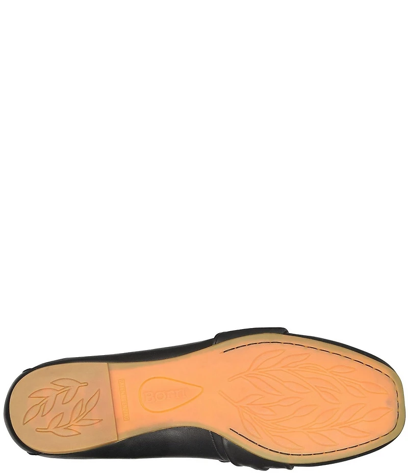 Born Bliss Leather Twist Strap Loafers