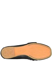 Born Bliss Leather Twist Strap Loafers