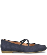 Born Brylee Suede Criss-Cross Straps Ballet Flats