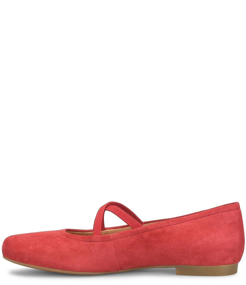 Born Brylee Suede Criss-Cross Straps Ballet Flats