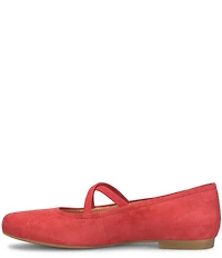 Born Brylee Suede Criss-Cross Straps Ballet Flats