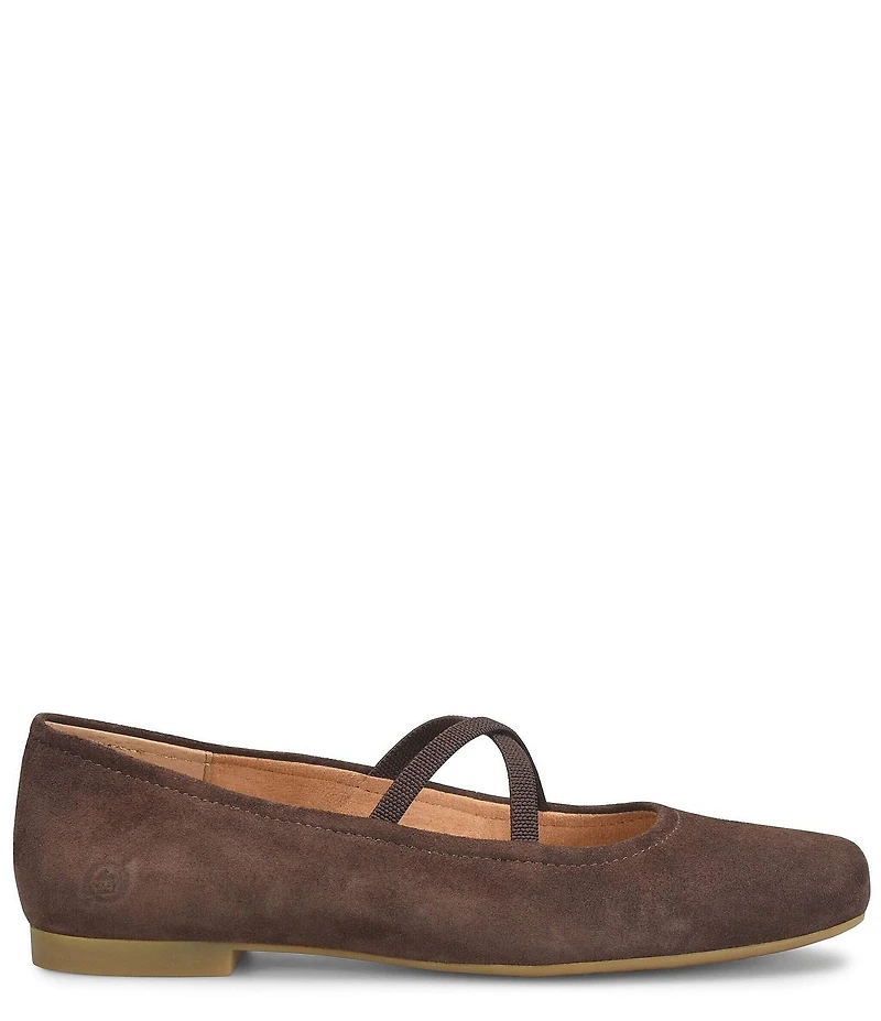 Born Brylee Suede Criss-Cross Straps Ballet Flats