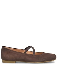 Born Brylee Suede Criss-Cross Straps Ballet Flats