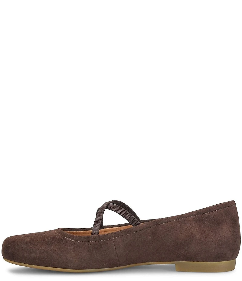 Born Brylee Suede Criss-Cross Straps Ballet Flats