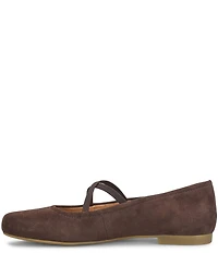 Born Brylee Suede Criss-Cross Straps Ballet Flats