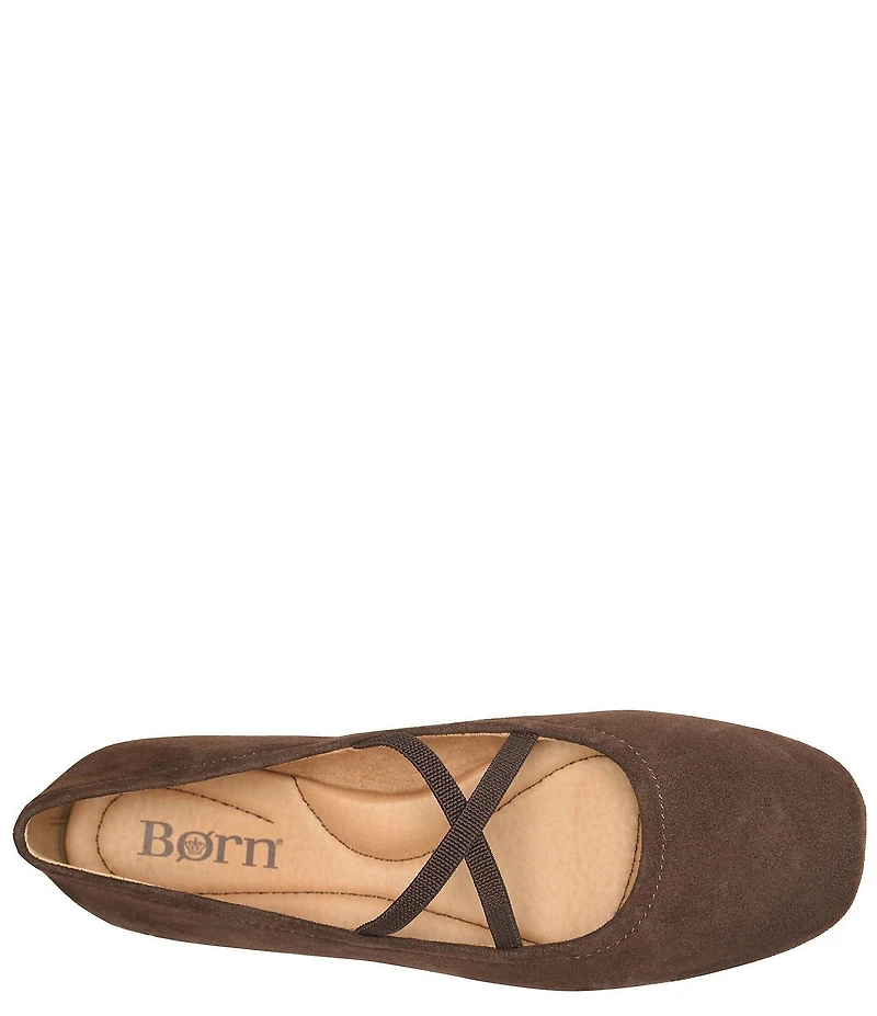 Born Brylee Suede Criss-Cross Straps Ballet Flats