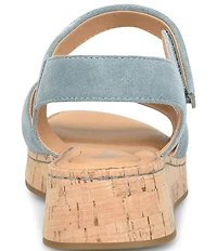 Born Cabnas Suede Hook-and-Loop Ankle Wrap Sandals