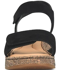 Born Cabnas Suede Hook-and-Loop Ankle Wrap Sandals