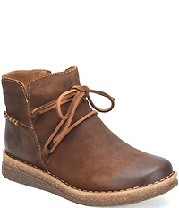 Born Calyn Distressed Leather Lace Ankle Booties