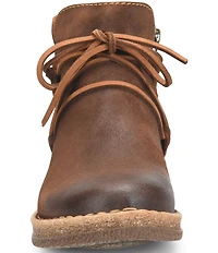 Born Calyn Distressed Leather Lace Ankle Booties