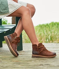 Born Calyn Distressed Leather Lace Ankle Booties