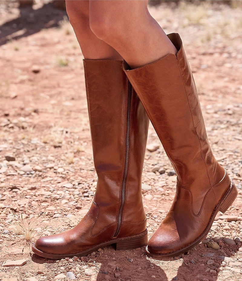 Born Campbell Leather Tall Riding Boots