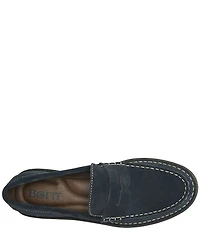 Born Carrera Suede Lug Sole Penny Loafers