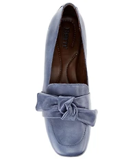 Born Carrine Bow Detail Leather Slip On Loafers