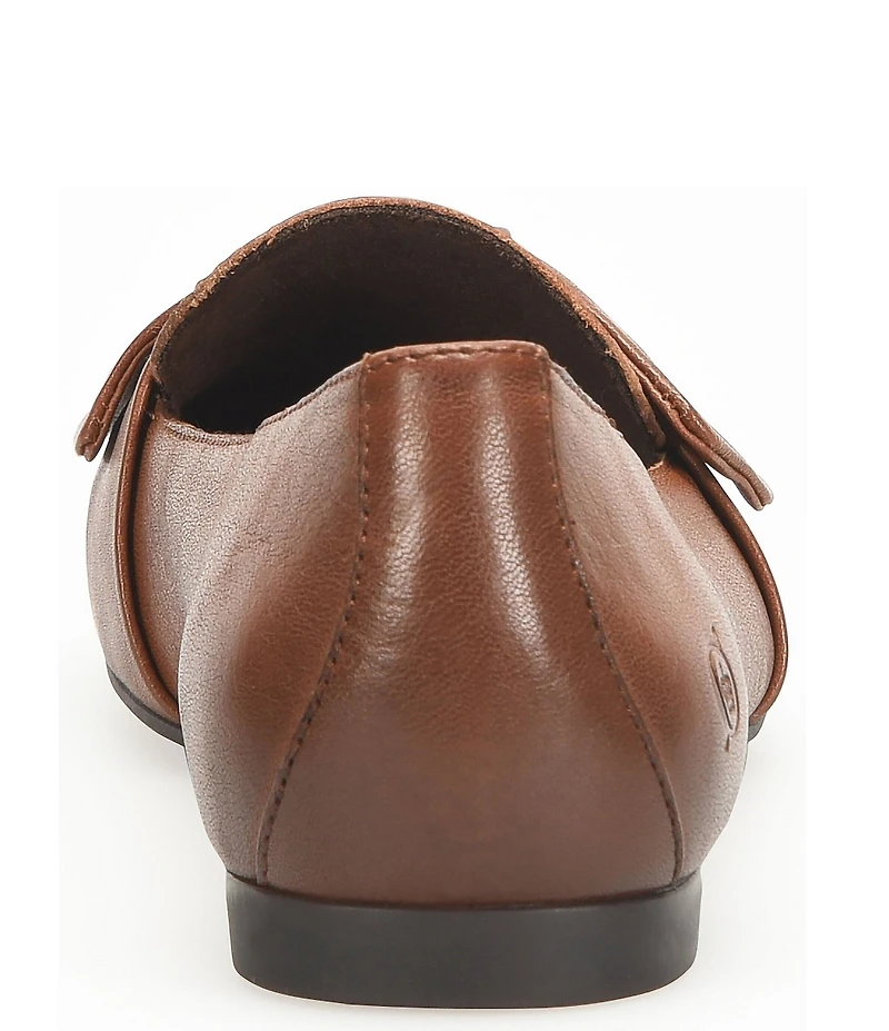 Born Carrine Bow Detail Leather Slip On Loafers