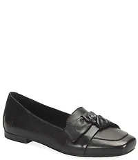 Born Carrine Bow Detail Leather Slip On Loafers