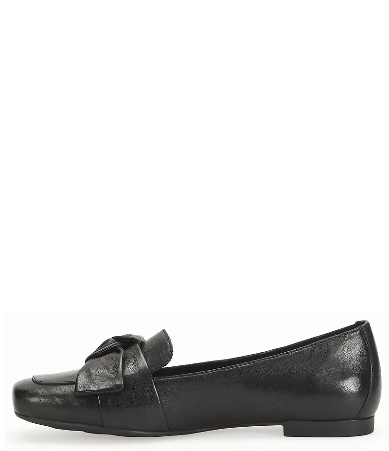Born Carrine Bow Detail Leather Slip On Loafers