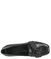 Born Carrine Bow Detail Leather Slip On Loafers