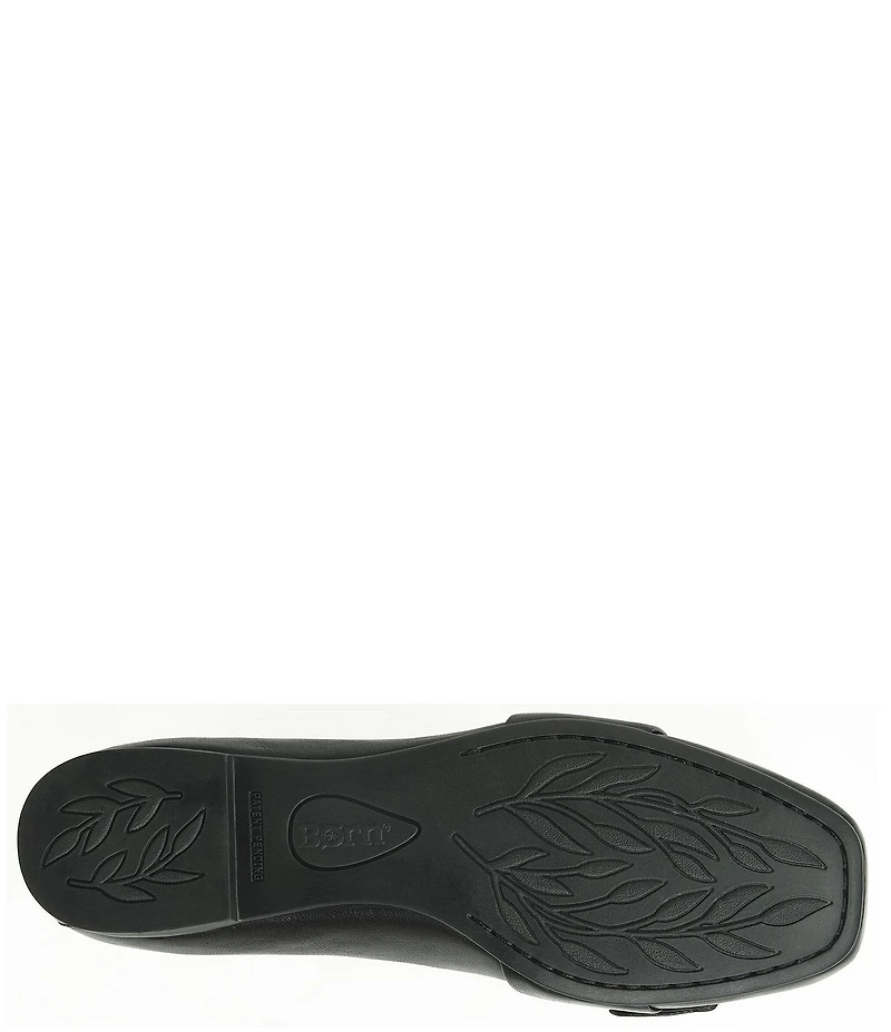 Born Carrine Bow Detail Leather Slip On Loafers