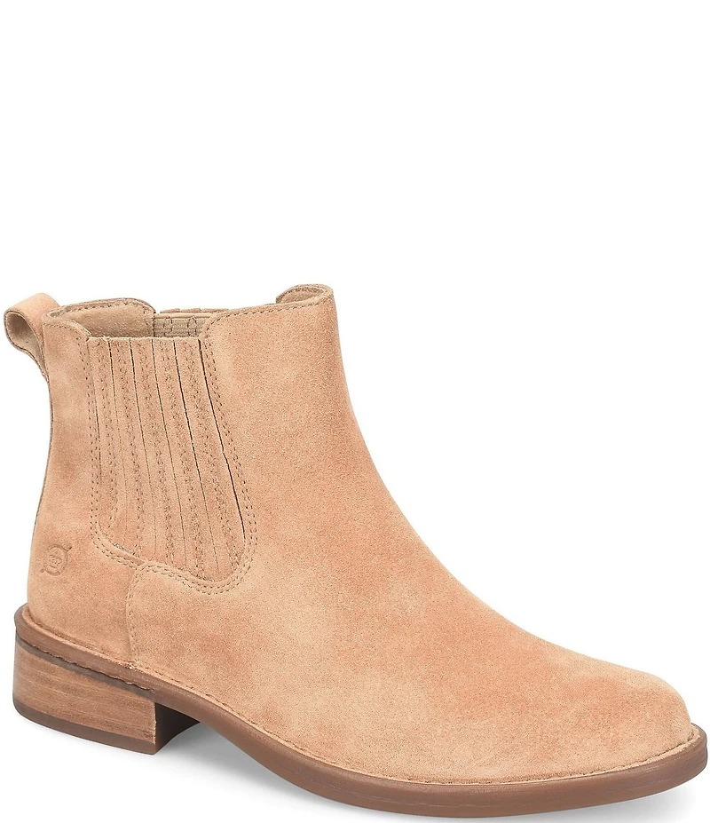 Born Cici Suede Chelsea Ankle Booties