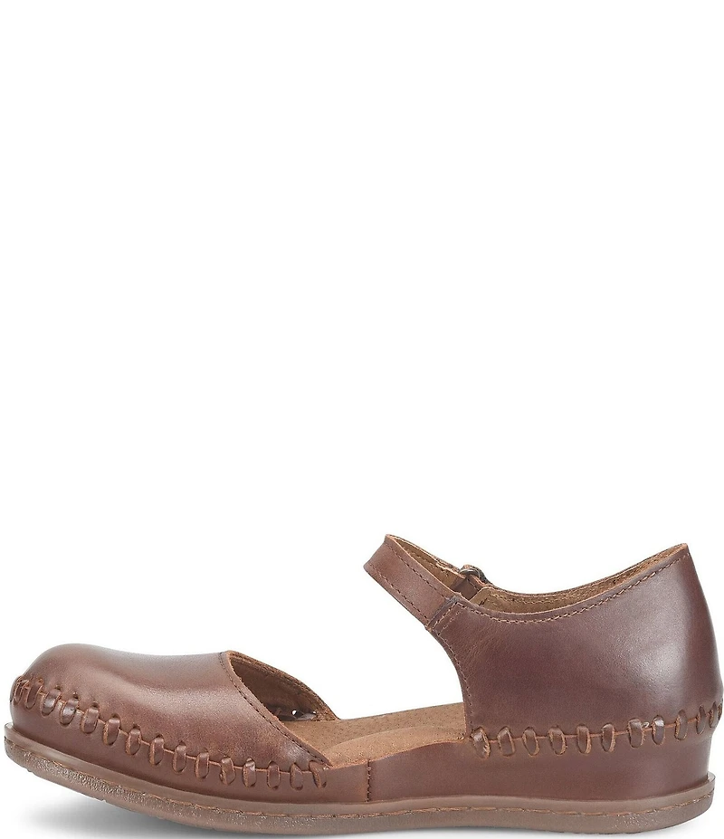 Born Ela Leather Ankle Strap Mary Jane Clogs