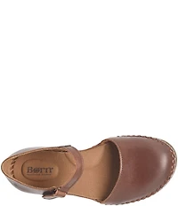 Born Ela Leather Ankle Strap Mary Jane Clogs